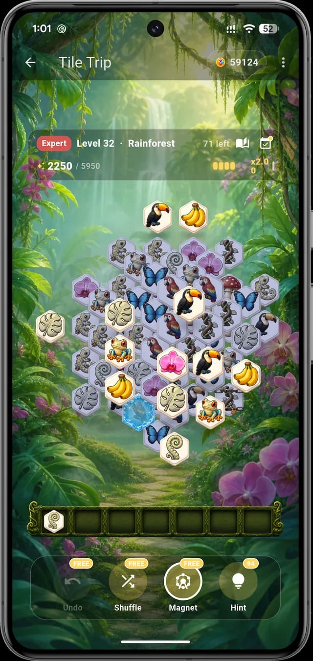 Tile Trip, a triple tile match puzzle