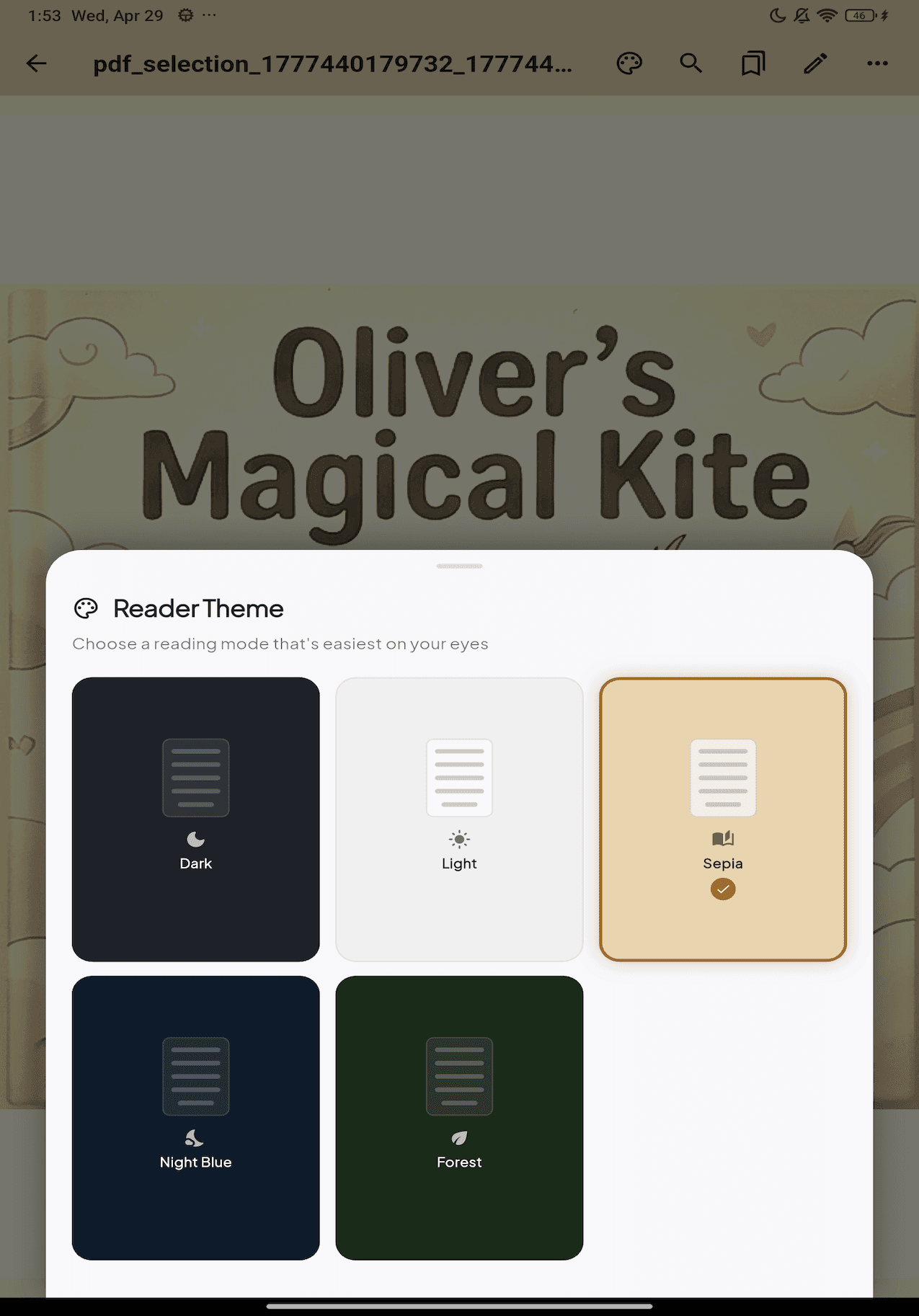 Warm, paper-like tones for long reading sessions.
